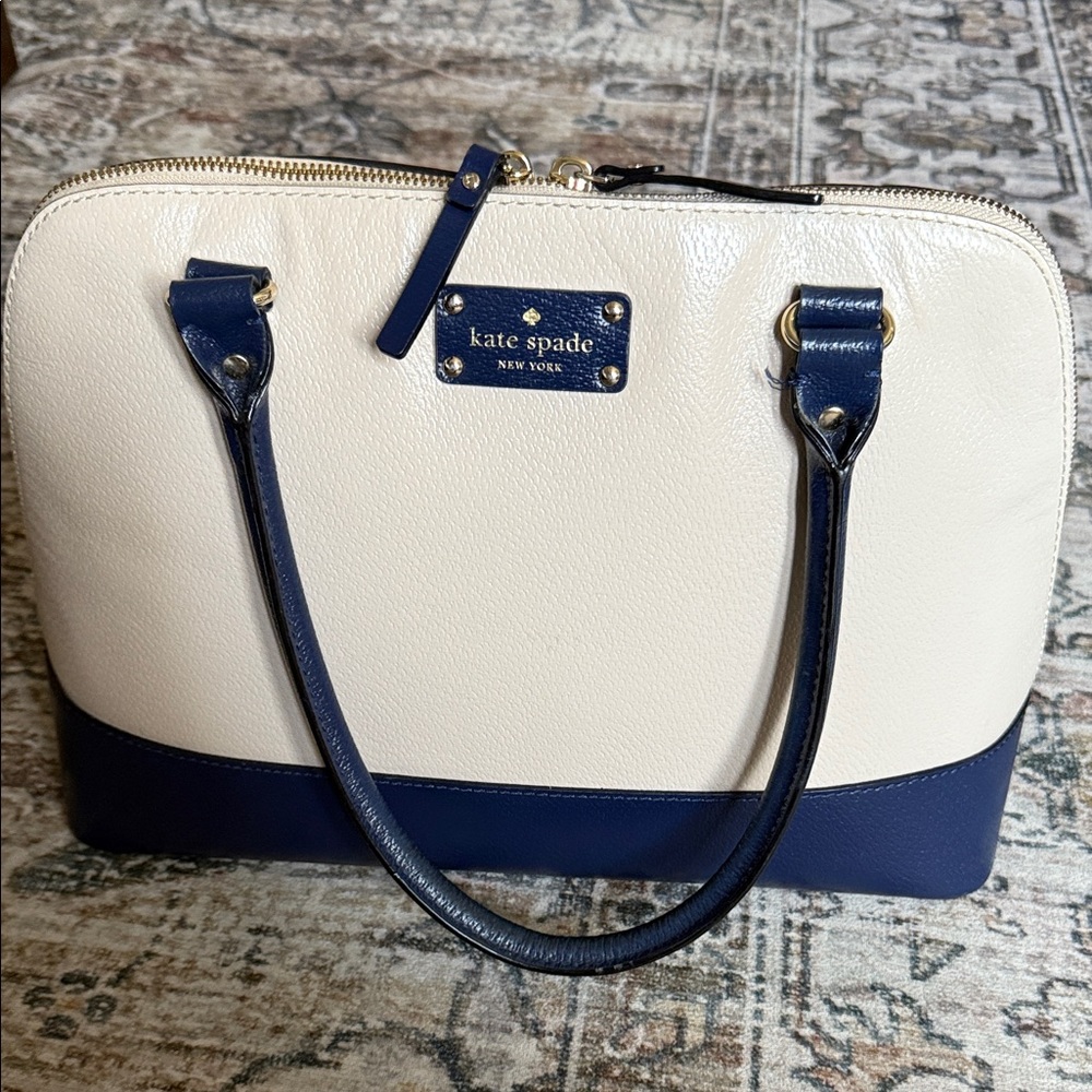 Kate Spade Navy and Cream Satchel